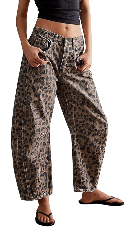 🐆 Cheetah Barrel Jeans: el estilo Y2K que necesitas por solo 22,60 € 🧡