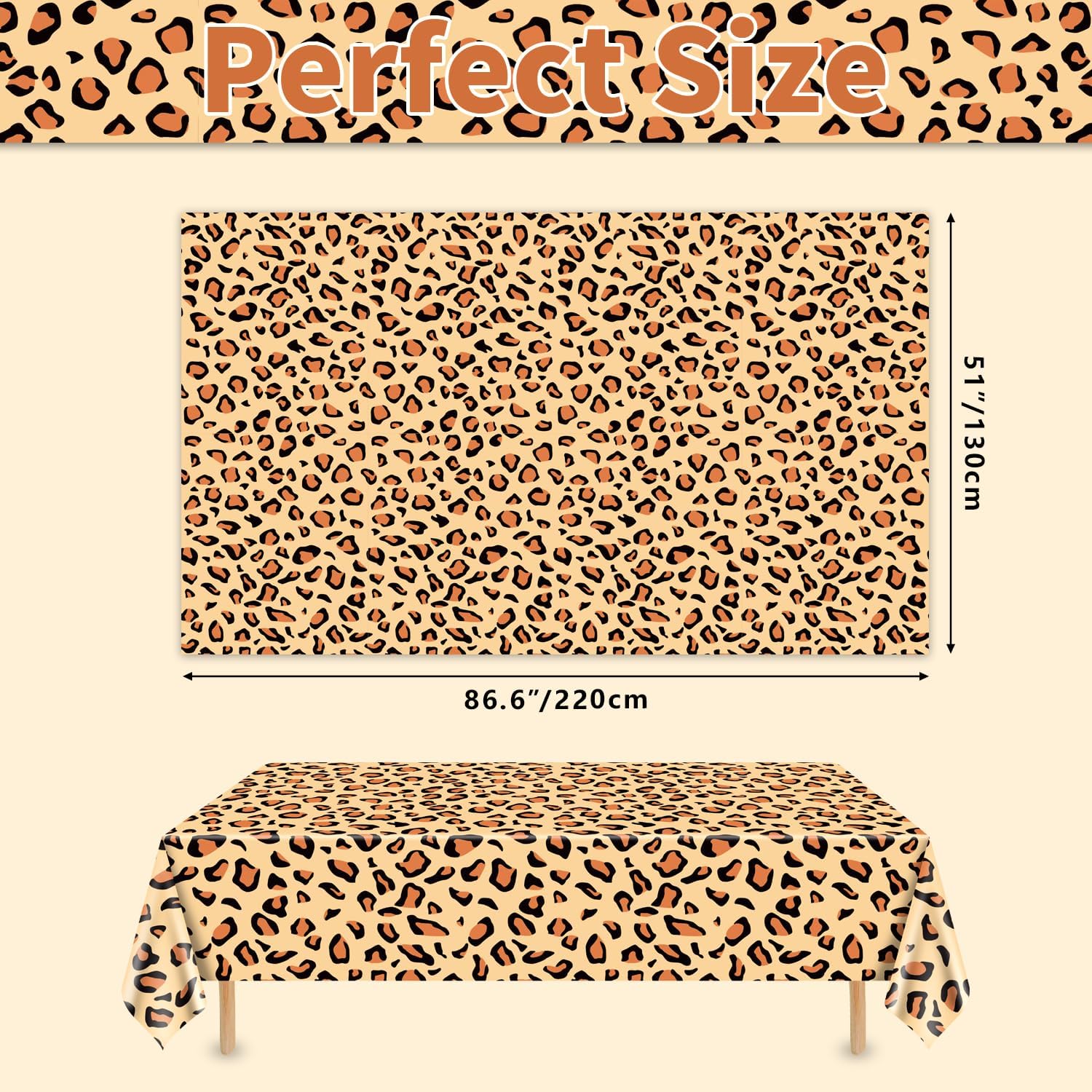 🔸️🌟 Arrasa en tu próxima fiesta con los manteles de leopardo PTECDROTS: decoración salvaje, divertida y por menos de 7 € 🦁🎉
