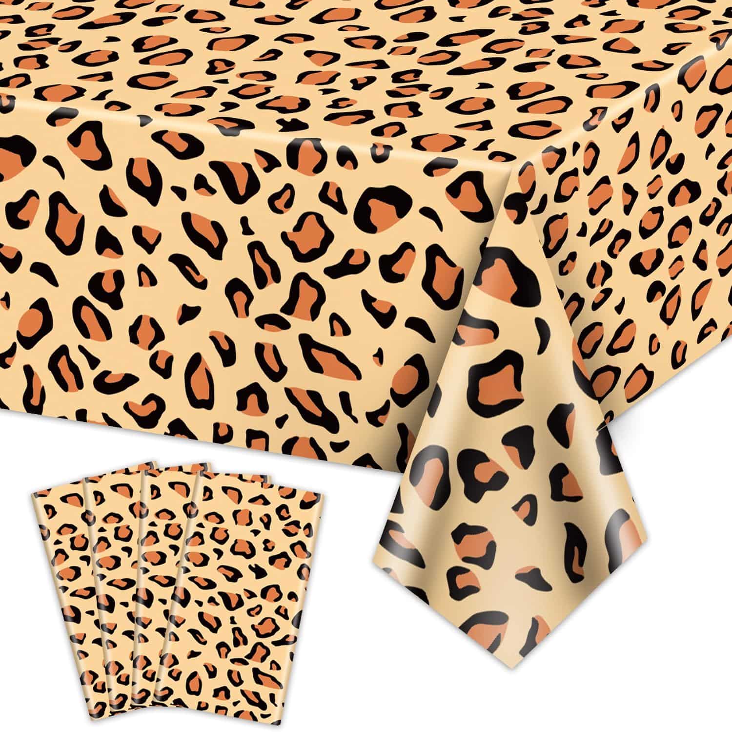 🔸️🌟 Arrasa en tu próxima fiesta con los manteles de leopardo PTECDROTS: decoración salvaje, divertida y por menos de 7 € 🦁🎉