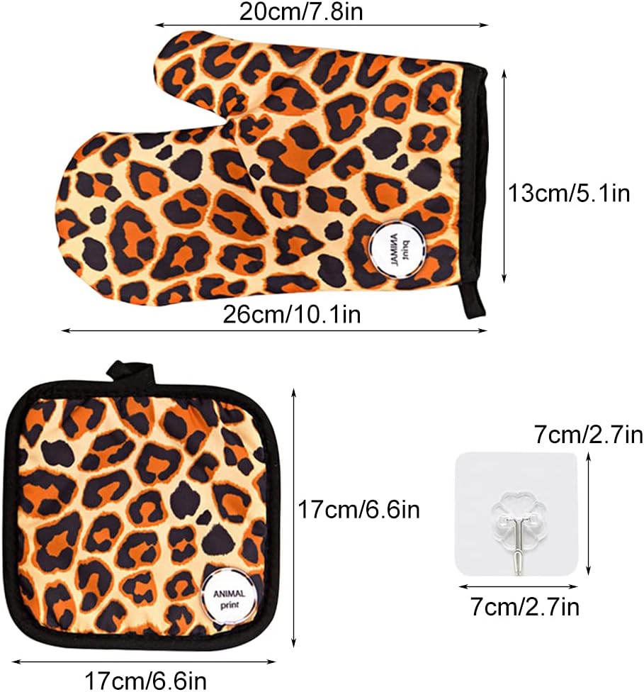 🐆 Atrévete en la cocina con estilo: los guantes térmicos de leopardo de SwirlColor son lo más salvaje y práctico 🍕🔥