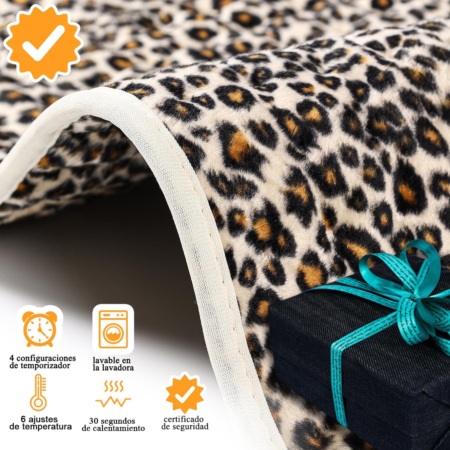 🟠 🔥 La manta eléctrica lumbar Letitwell con estampado de leopardo: confort, diseño y tecnología para tu bienestar por solo 12,99 € 🐆✨