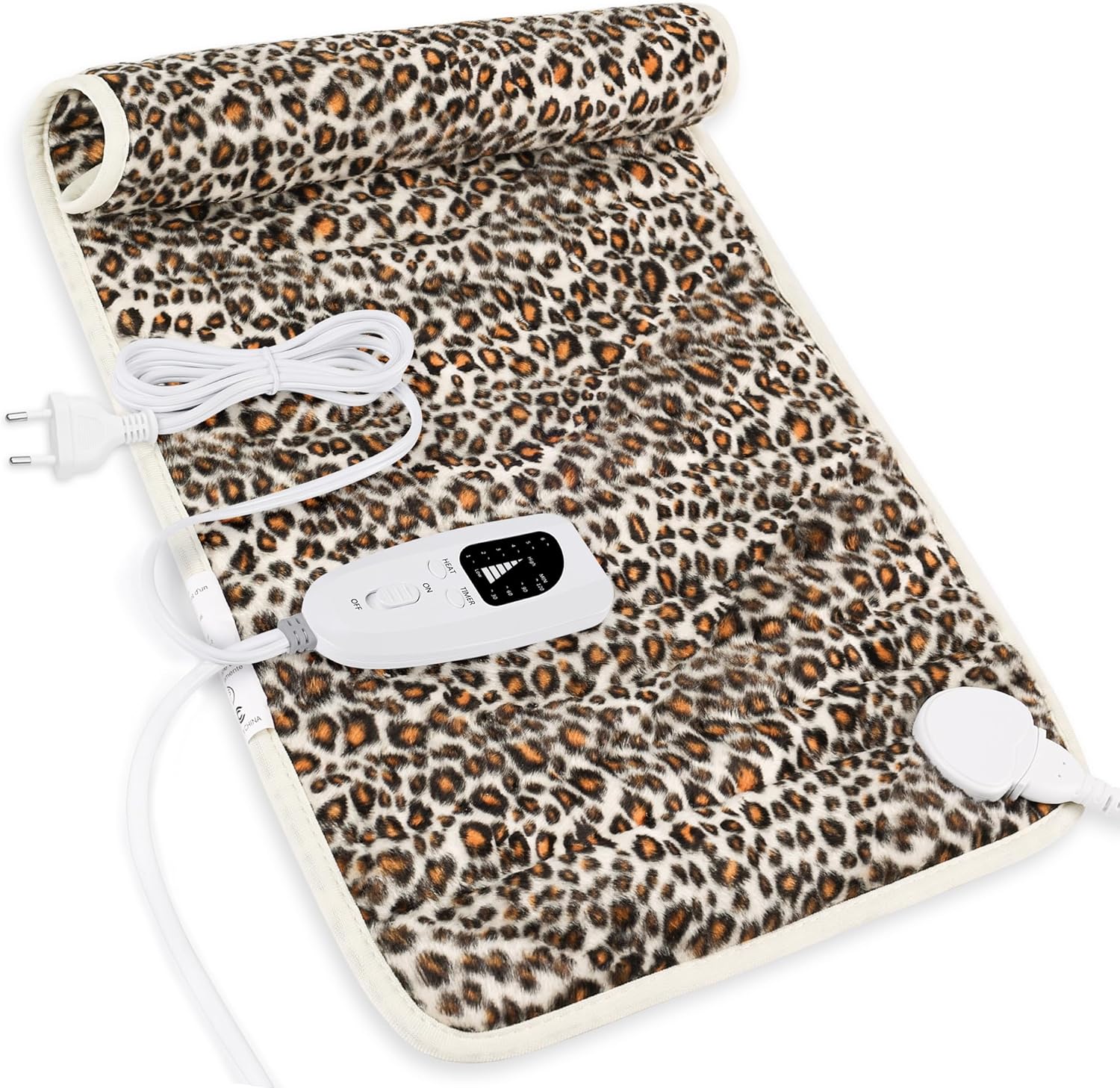 🟠 🔥 La manta eléctrica lumbar Letitwell con estampado de leopardo: confort, diseño y tecnología para tu bienestar por solo 12,99 € 🐆✨