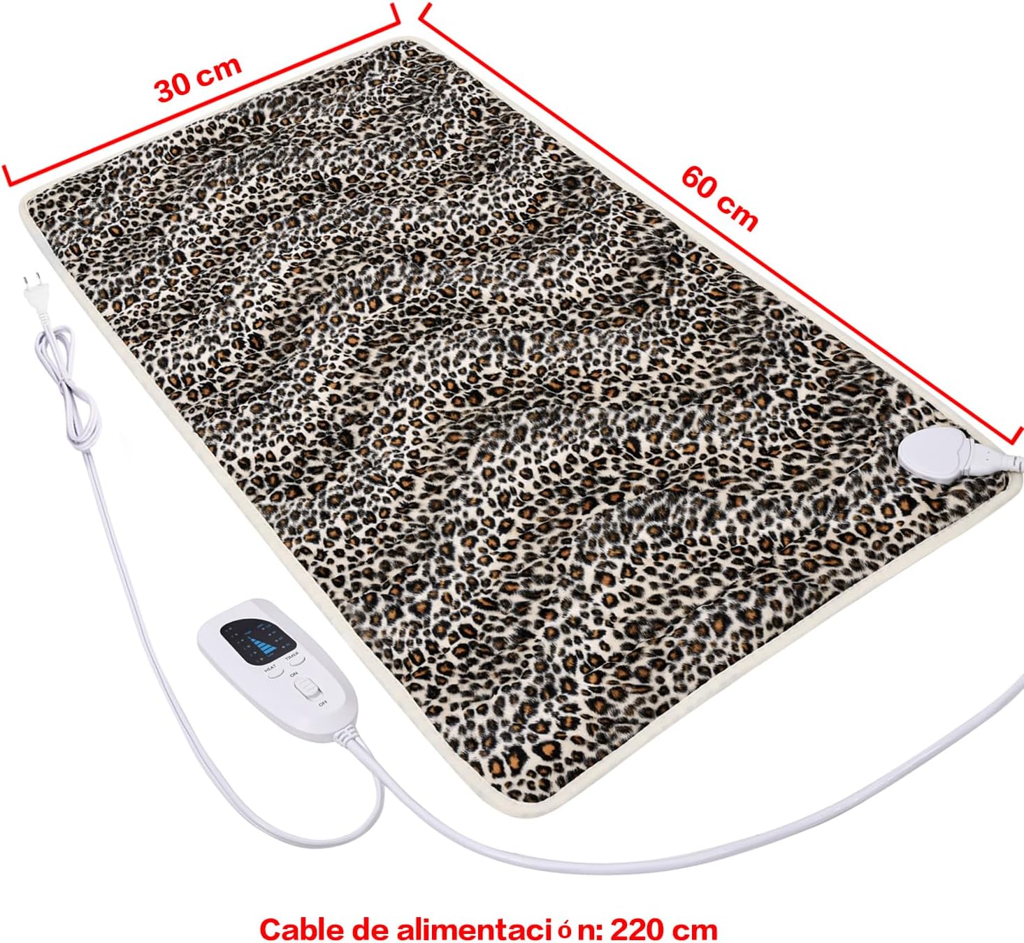 🟠 🔥 La manta eléctrica lumbar Letitwell con estampado de leopardo: confort, diseño y tecnología para tu bienestar por solo 12,99 € 🐆✨